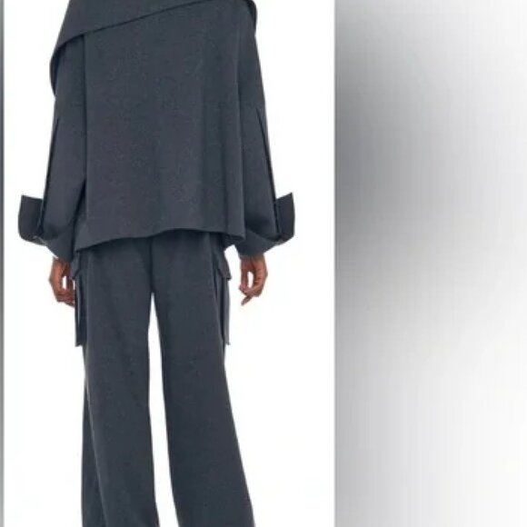 Norma Kamali OVERSIZED SIDE SNAP JACKET Sz M - Picture 2 of 7